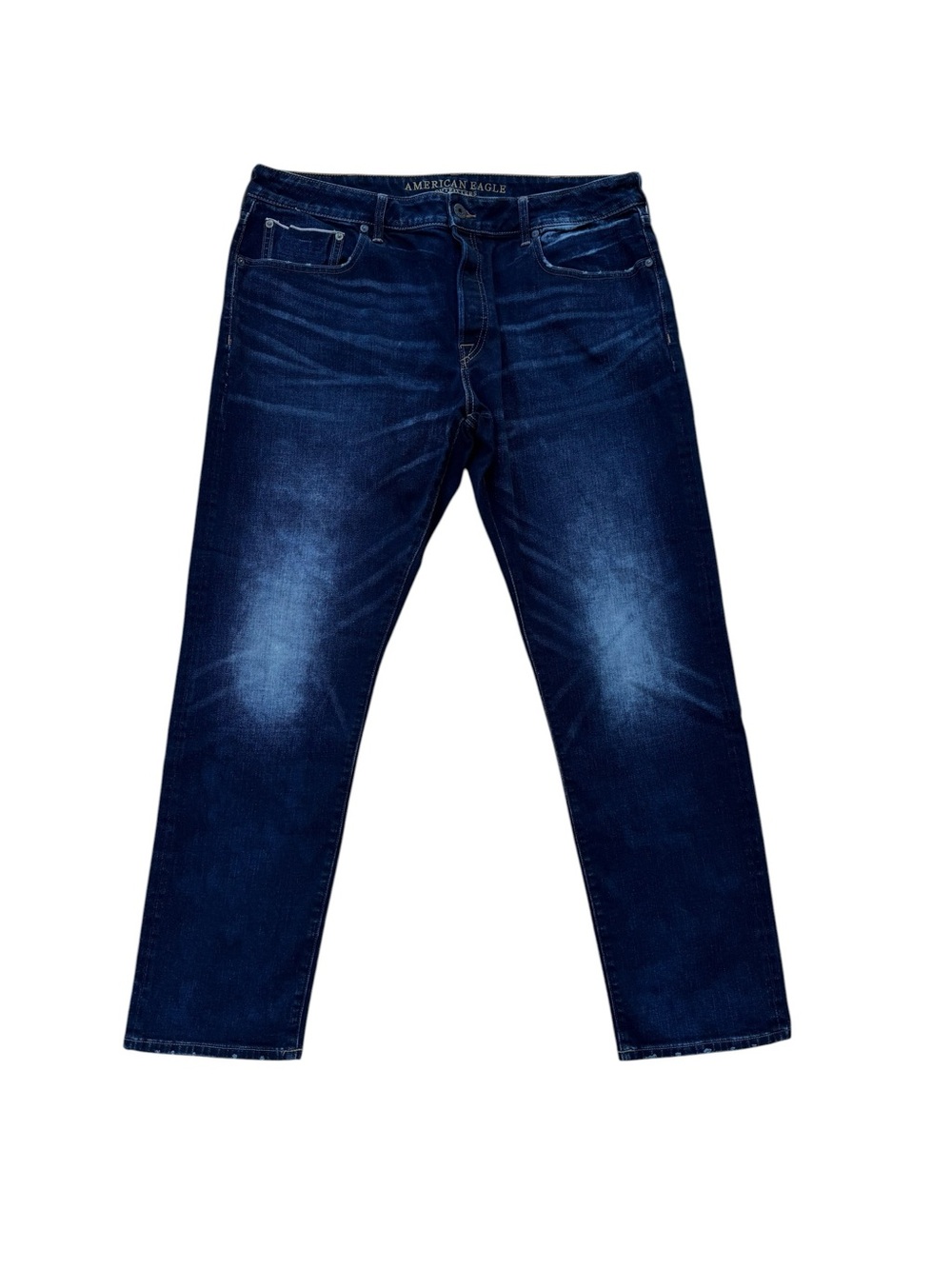 American Eagle Outfitters Men's Dark Indigo Slim Straight Jeans